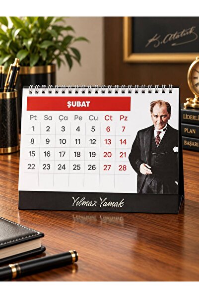 Halk Kitabevi Kişi Özel veya Firmalara Özel Baskılı 2027 Atatürk Masa Takvimi