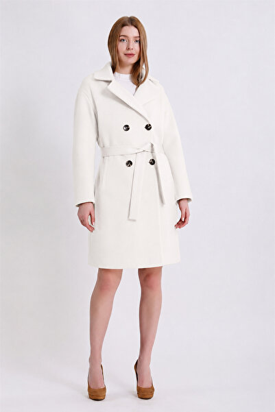 Leather Club White Cashmere Coat