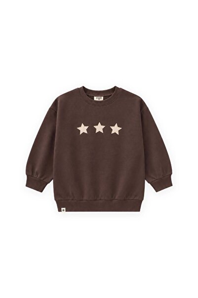 Cigit Seasonal Sweatshirt 1-7 Years Brown