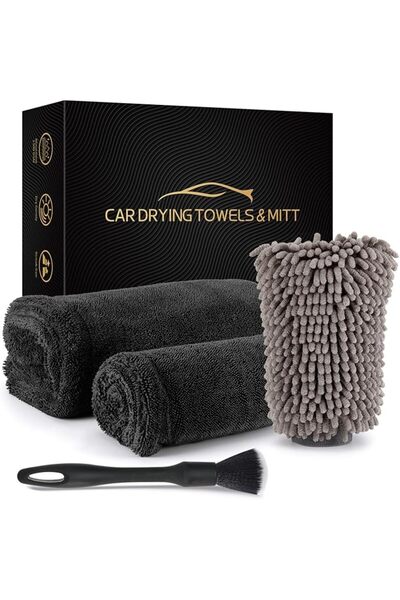 mCherry Car Drying Towel 1300 Gsm Microfiber Towels for Cars - 36" X 61" & 16...