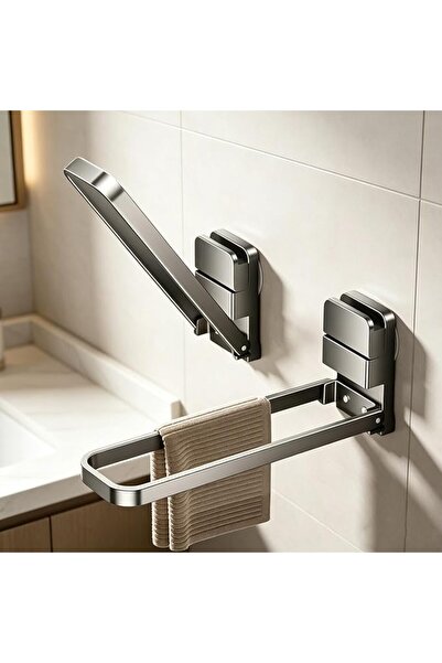 HQstrap Suction Cup Towel Rack 2-Pack, Foldable No-Drill Towel Bar & Holder (...