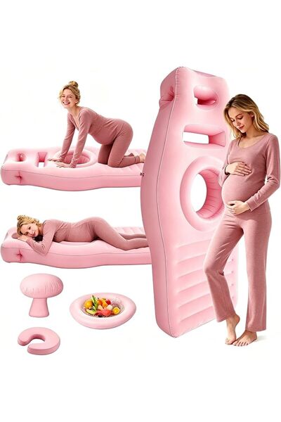 NIUBI Pregnancy Mattress, Inflatable Pregnancy Pillow with Head support pillo...