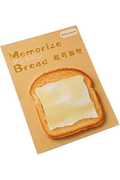 TERRIFI Sticky Notes Memo Pad, 1 Pad Cheese Toast Bread Design, Cartoon Simul...