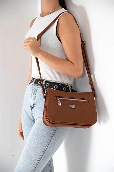Silver Polo Silver & Polo Sp818 Women's Crossbody Bag Honeycomb Tan-Tan