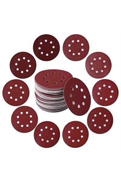 THE WHITE SHOP 100PCS 5 Inch 8 Holes Sanding Discs 40 Grit Sandpaper Sander R...