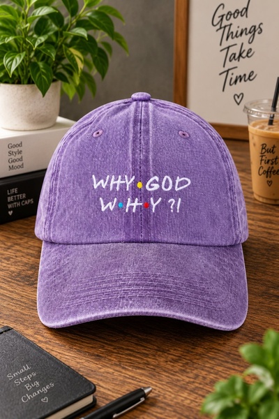 barsdepo Why God, Why? Unisex Embroidered Hat |   Gothic Design Baseball Cap ...