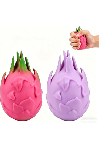 TERRIFI Dragon Fruit Squishy, 2Pcs Stress Relief Realistic Squishy Toy, Soft ...