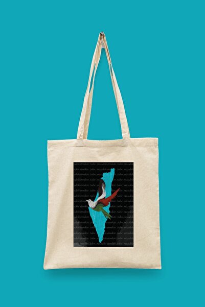 Bi Dünya Haber Patience Is the Struggle Islamic Series Tote Bag Printed Cloth...
