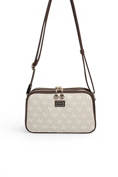 Silver Polo Stone - Brown Monogram Women's Crossbody Bag Sp899