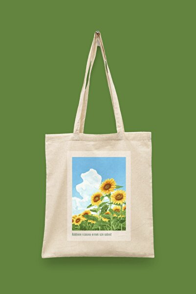 Bi Dünya Haber Sabret Islami Series Tote Bag Printed Cloth Bag for Adoring th...