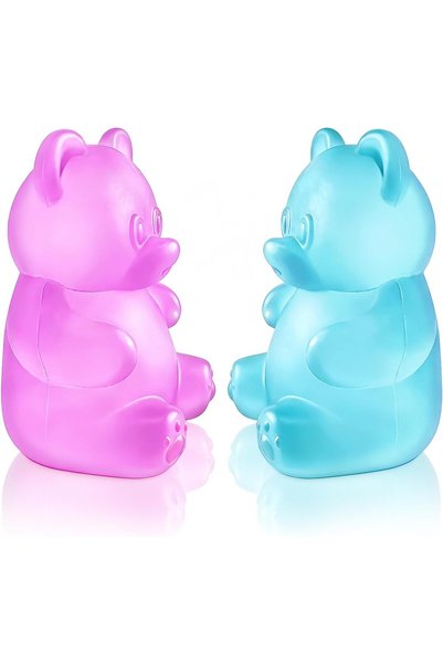 MAGICVAULT 2 Pcs Gummy Bear Fidget Squeeze, Stress Ball Relief, Filled Squishies Stress Relief Birthday Gifts Party Favors, Classroom Prizes