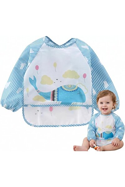 GENERAL ToolHouse Waterproof Long Sleeve Baby Bib – Toddler Feeding Smock wit...