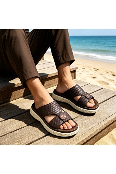 Almajeed Store Leisure slippers, with cross-straps design, featuring a horse ...