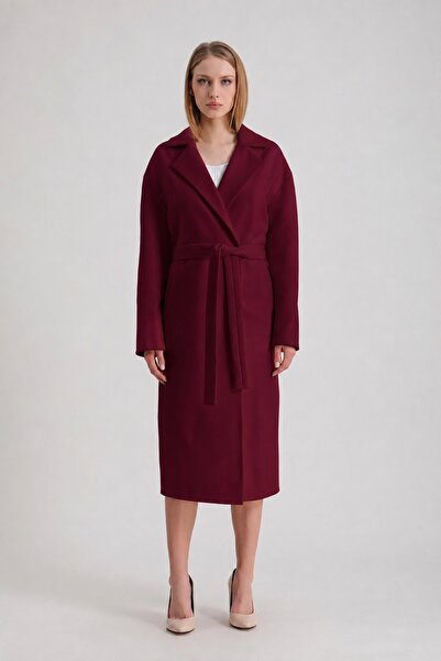 Leather Club Burgundy Cashmere Coat