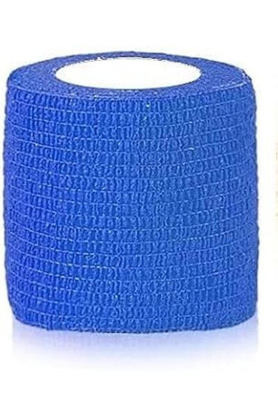JOYZZZ Self Adhesive Bandages Wrap, 5cm x 4.5m Blue Cohesive Bandage Tape, Se...