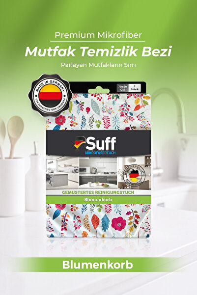 Suff قطعة قماش تنظيف المطبخ من الألياف الدقيقة بحجم كبير 70x50 سم بتصميم زهرة...
