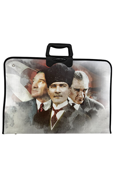 Elit Atatürk Temalı Özel Tasarım Proje Resim Çantası2 35*50