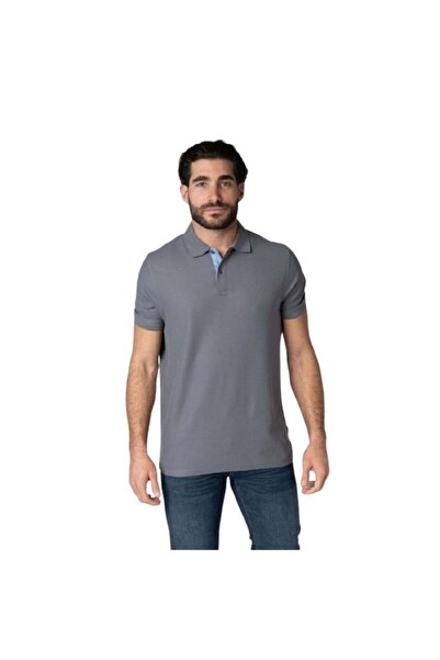 FRANK TAILOR Ανδρικό Κοντομάνικο Πόλο FT-800-D.GREY ΝΕΟ