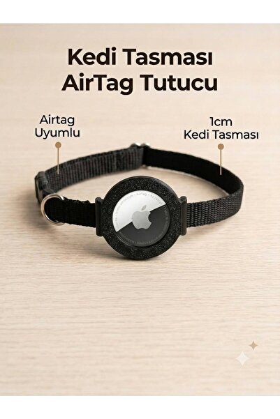 hebmeyy AirTag Yuvalı Ayarlanabilir Kedi Tasması Kilitli Güvenlik Aparatı Air...