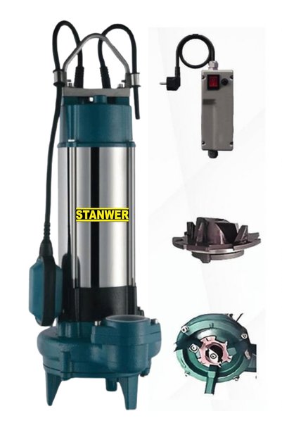 STANWER CUT 1500 DRENAJ LOGAR ATIK SU POMPASI 2 HP 23 METRE DİK BASAR POMPASI...