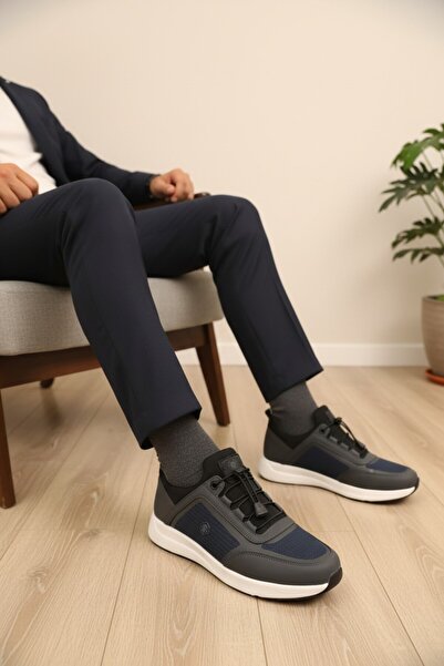 enoch Patterned Men's Sneakers with Flexible Rubber Laces