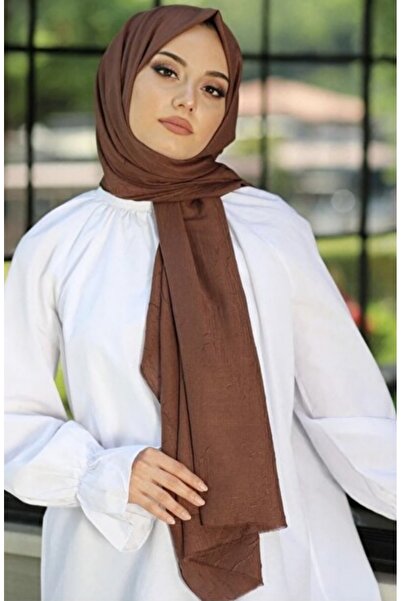 Nazellaa Aya Series Plain Aya Thin Cotton Chocolate Brown