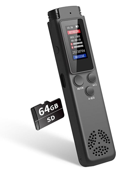 GENERAL ASINNO 64GB Digital Voice Recorder Voice Activated Recorder for Lectu...