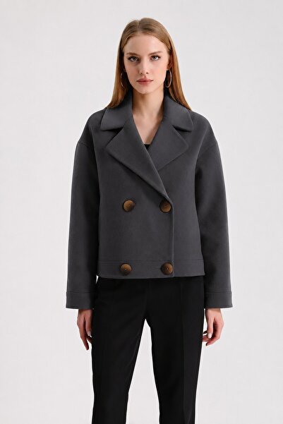 Leather Club Gray Cashmere Jacket