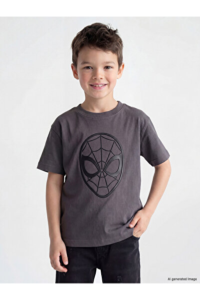 LC Waikiki Two Mt Shop Quality Lcw Kids Anthracite Combed Cotton Printed Loos...