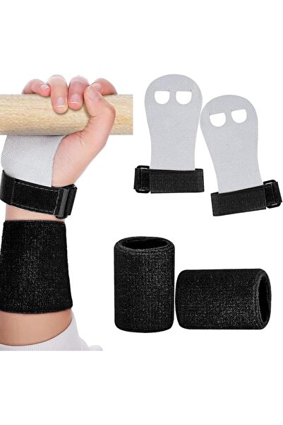 Bukela Kids Gymnastics Grips, 2 Sets Hand Grips with Wrist Support for Bar, P...