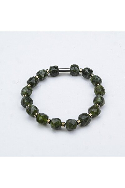 BlackCraft Green Agate Misina Elastic Bracelet