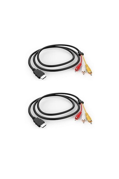 MAKINGTEC قطعتان من كابل HDMI إلى RCA متوافق، محول HDMI إلى 3RCA بطول 5 أقدام...