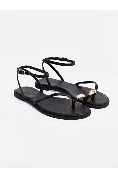 LC Waikiki Lcw Steps Black Women's Sandals with Nevavm Difference