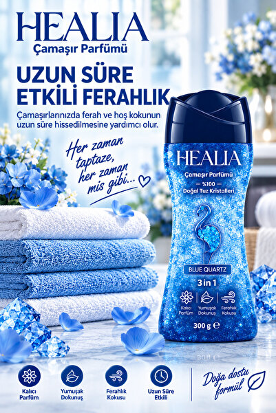 Genel Markalar HEALIA BLUE QUARTZ 3 in 1 ÇAMAŞIR PARFÜMÜ %100 DOĞAL TUZ KRİST...