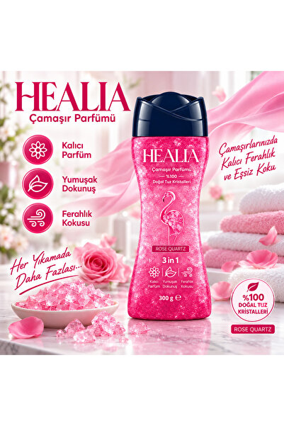 Genel Markalar HEALİA ROSE QUARTZ 3 in 1 ÇAMAŞIR PARFÜMÜ %100 DOĞAL TUZ KRİST...