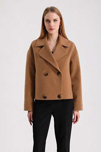 Leather Club Camel Cashmere Jacket
