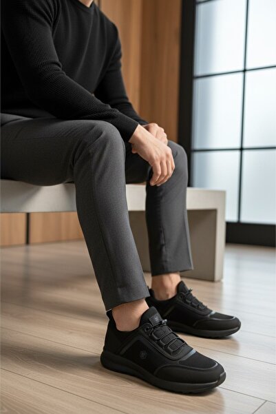 enoch Patterned Men's Sneakers with Flexible Rubber Laces