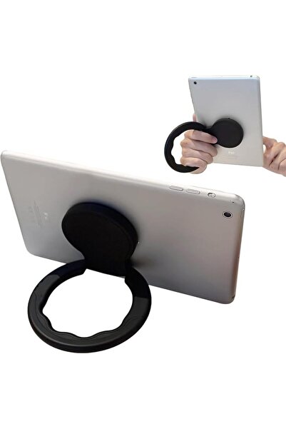 Yelajoy Tablet Stand with Adjustable Hand Strap, 360-Degree Rotating Grip Hol...