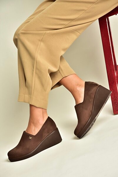 Fox Shoes Z602181602 Brown Suede Casual Women's Shoes