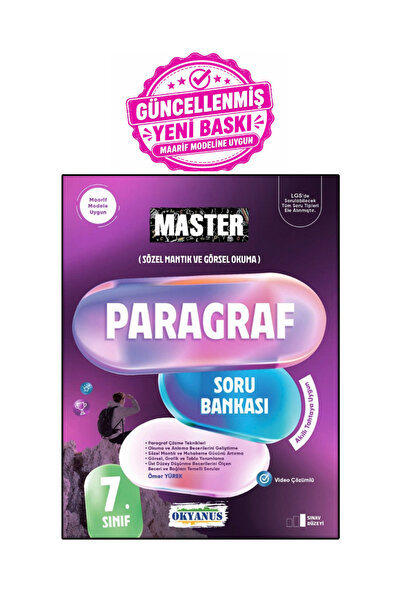 Okyanus Yayınları 7. Sınıf Master Paragraf Soru Bankası 2027 GÜNCELLENMİŞ YENİ BASKI MAARİF MODELE UYGUN