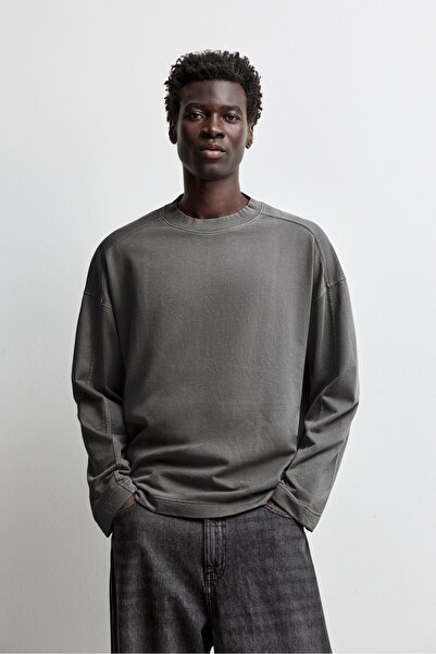 LEFTIES Soluk efektli sweatshirt