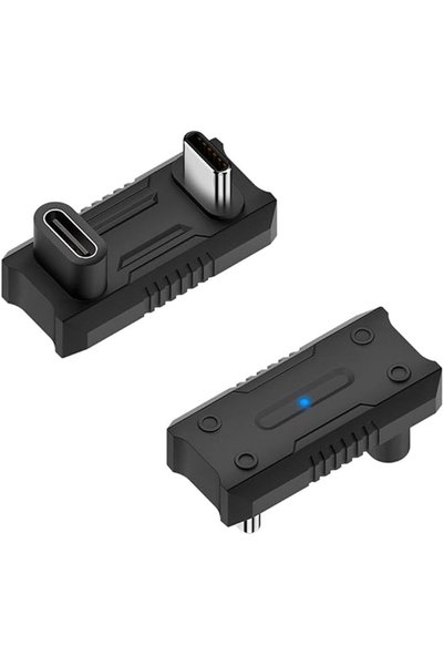 AZONEE محول USB-C بزاوية 180 درجة، موصل على شكل حرف U ذكر إلى أنثى بقدرة 100 ...