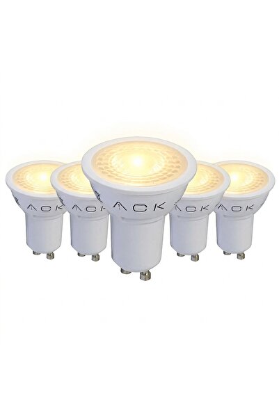 ACK 7W Gu10 3000K Günışığı Reflektörlü Smd Led Ampul x 5 Adet