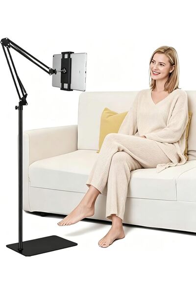 LinJie Tablet Stand Holder,Height Adjustable Tablet Floor Stand,360° Flexible...