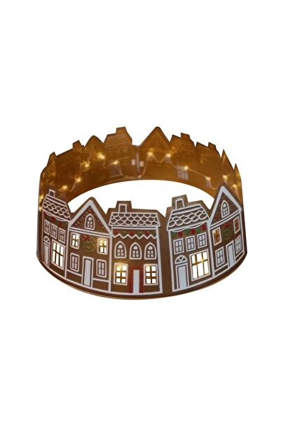 Noonedibs Colier copac de Crăciun stil ghimbir cu lumină - Decor de bază pent...