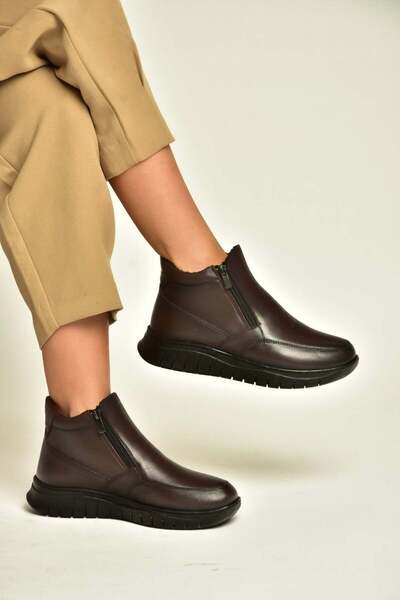 Fox Shoes Z555260203 Brown Genuine Leather Women's Boots
