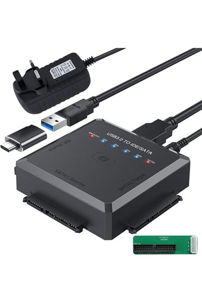 KASTWAVE SATA IDE to USB 3.0 Hard Drive Adapter with Offline Clone, External ...