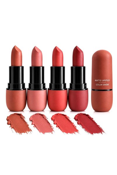 Forface Matte Lipstick Color Show 4’lü Mat Ruj Seti – Toprak, Gül Kurusu, Kır...