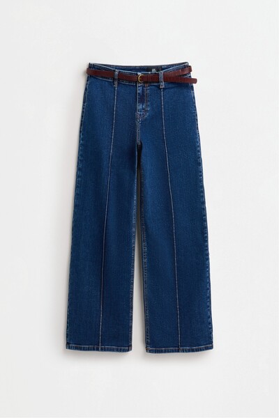 LEFTIES Straight fit dikiş detaylı jean