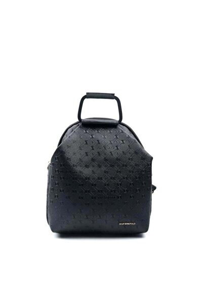Silver Polo Black - Women's Backpack with Black Logo Sp771